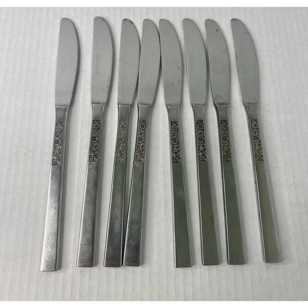 Stanley Roberts Dinner Knives Dorette Rose 9